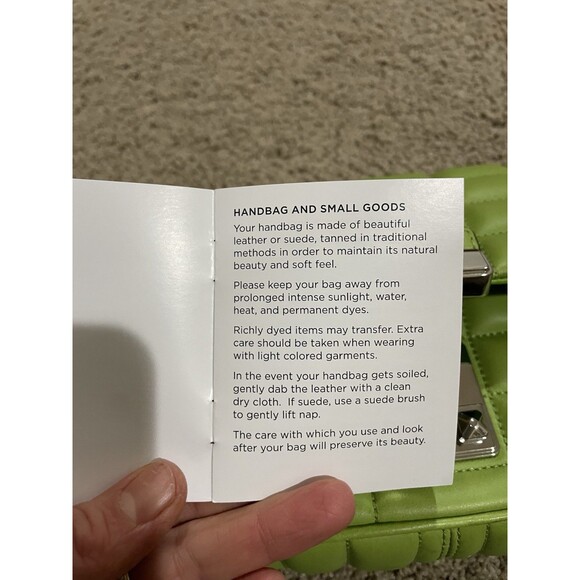 NWT Michael Kors Tribeca Large Quilted Leather Shoulder/Crossbody Bag In Green - Picture 13 of 13